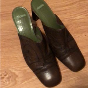 🔥🔥Nicole mule slip on shoes with heel Sz 8m